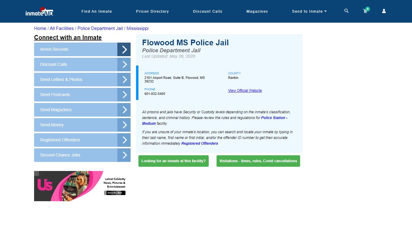 Flowood MS Police Jail & Inmate Search - Flowood, MS